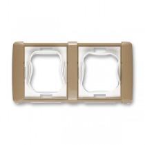 rámeček dvojnásobný IP44 ELEMENT 3901E-A00942 H5 kávová